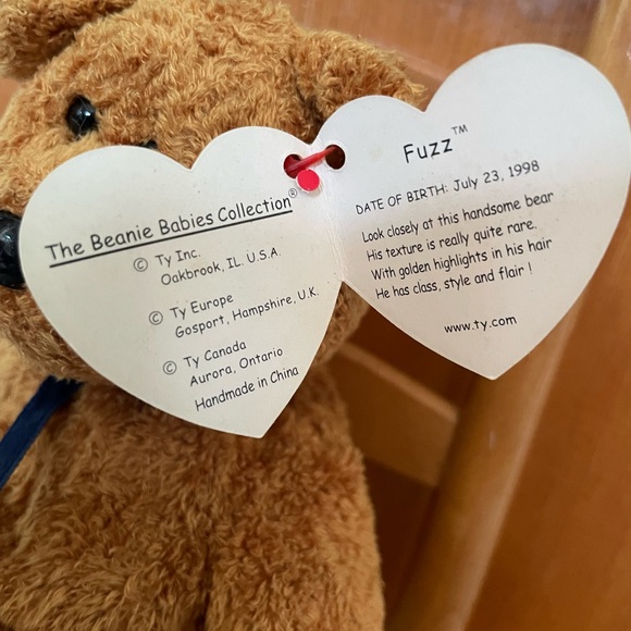Ty Beanie Babies Fuzz The Bear 1999 Retired Tag Errors - Picture 3 of 8
